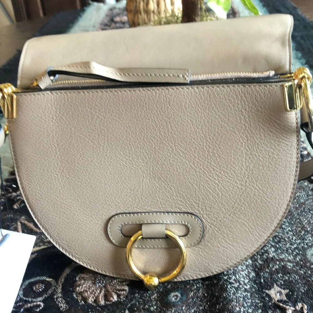 JW Anderson Ash Taupe Latch Crossbody Bag NWT - Picture 3 of 8